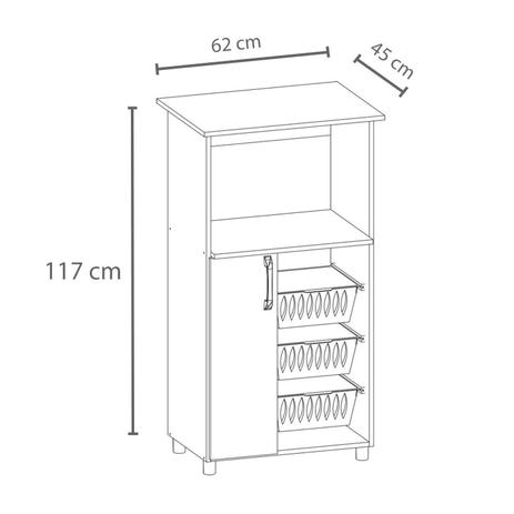Fruteira com Nicho 1 Porta 3 Cestos 0260 Genialflex Branco é boa?