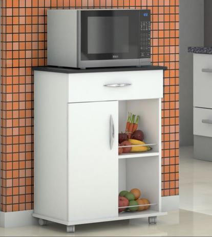 Fruteira Cozinha 1 Gaveta 1 Porta  Armazenamento c/ Rodinhas Preto - Clickforte é boa?