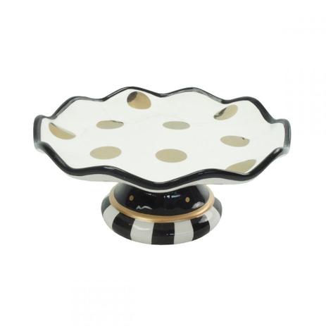 Fruteira de ceramica preta, branca e dourada 21,5cm x 21,5cm - Btc decor é boa?