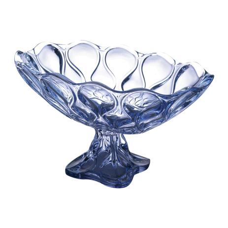 Fruteira De Cristal C/Pé Safir Azul 22X37X20,5Cm - F9-26046 - Rojemac Menor preço em Fruteira De Cristal C/Pé Safir Azul 22X37X20,5Cm - F9-26046 - Rojemac