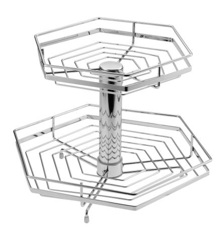 Fruteira De Mesa Hexagonal Com Vidro - Prata com Metalico - SCH2410 - Aramados Schmidt Menor preço em Fruteira De Mesa Hexagonal Com Vidro - Prata com Metalico - SCH2410 - Aramados Schmidt