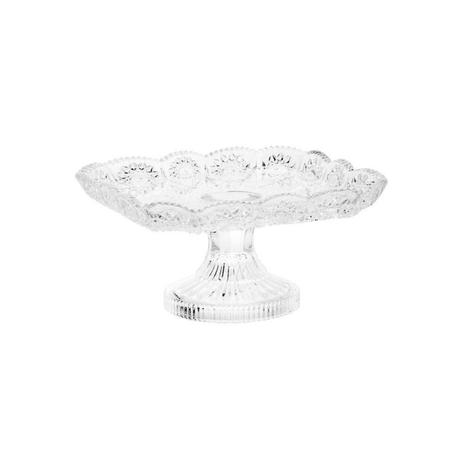 Menor preço em Fruteira Quadrada com Pé Estrelado de Cristal 17,4cmx17,4cmx9,5cm Rojemac