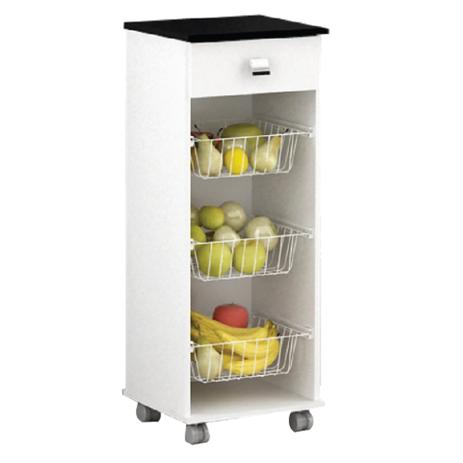 Fruteira Talita 1 Gaveta Branco - Casa Menor preço em Fruteira Talita 1 Gaveta Branco - Casa