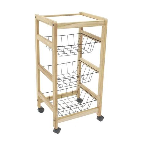 Fsc fruteira com base de madeira teca com 3 cestos aramado e duraplac retangular natural tramontina é boa?