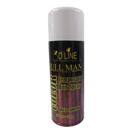 Full man tinta spray coloração temporária 200ml - 3d line profissional Menor preço em Full man tinta spray coloração temporária 200ml - 3d line profissional