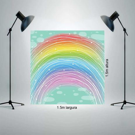 Fundo Fotografico Tecido Newborn 1 5x1 5m Fundo Azul Claro Com Arco Iris P1087 Allstate Fundo Fotografico Magazine Luiza