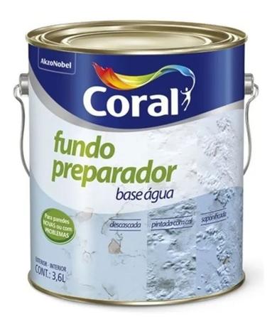 Fundo preparador Pintura Base de Água Paredes 3|6L Coral -