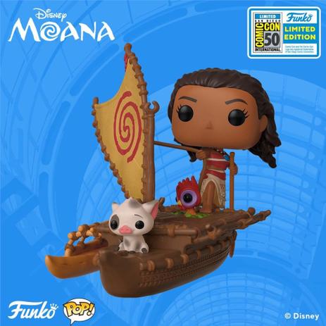 funko pop moana and pua on boat