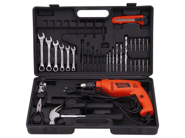 Furadeira de impacto 1/2 550w c/ 40 acessórios BlackDecker 220v Hd565K Menor preço em Furadeira de impacto 1/2 550w c/ 40 acessórios BlackDecker 220v Hd565K