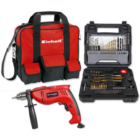Furadeira de Impacto Industrial Einhell TH-ID 1000, com kit Menor preço em Furadeira de Impacto Industrial Einhell TH-ID 1000, com kit