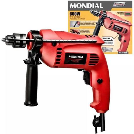 Furadeira De Impacto Mondial 600w 3/8 Pro Power Tools 2800rp Menor preço em Furadeira De Impacto Mondial 600w 3/8 Pro Power Tools 2800rp