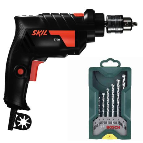 Furadeira de Impacto Skil 6600 127v com Kit Brocas Vídea X Line Bosch Menor preço em Furadeira de Impacto Skil 6600 127v com Kit Brocas Vídea X Line Bosch