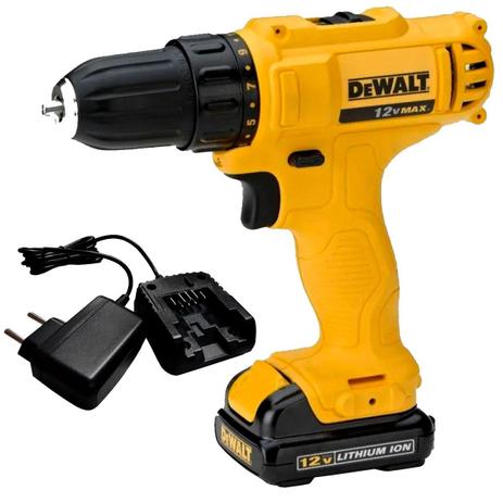 Furadeira e Parafusadeira à Bateria 12V DCD700LC1-BR Bivolt DEWALT Menor preço em Furadeira e Parafusadeira à Bateria 12V DCD700LC1-BR Bivolt DEWALT