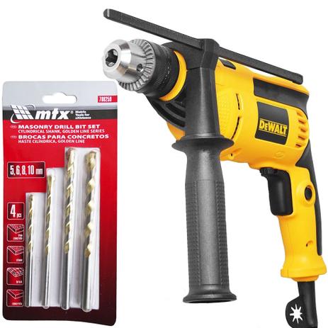 Furadeira Impacto 710w Dewalt + 4 Brocas Concreto MTX - 220v Menor preço em Furadeira Impacto 710w Dewalt + 4 Brocas Concreto MTX - 220v