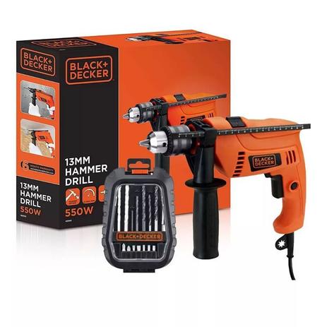 Furadeira Impacto Parafusadeira 1/2 Black Decker +kit Broca - Black decker Menor preço em Furadeira Impacto Parafusadeira 1/2 Black Decker +kit Broca - Black decker