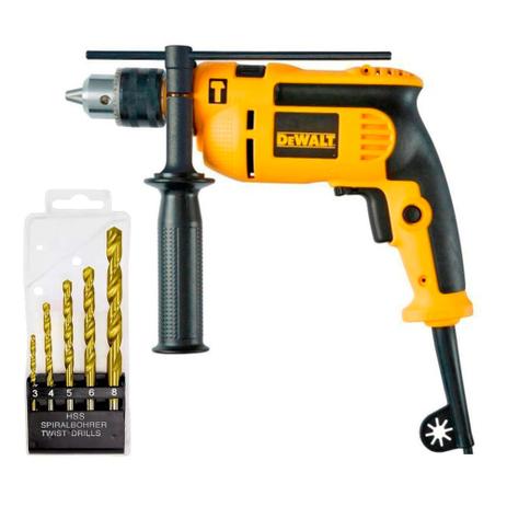 Furadeira Impacto Reversível 710w 1/2 DWD502 DeWalt 110v e Kit 05 Brocas Menor preço em Furadeira Impacto Reversível 710w 1/2 DWD502 DeWalt 110v e Kit 05 Brocas