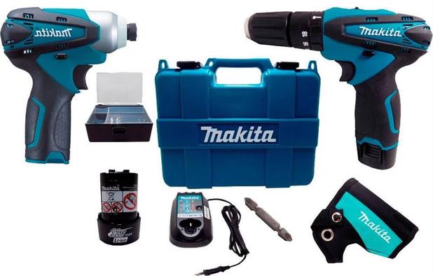 Furadeira Parafusadeira 12v Impacto Bate Bivolt Combo Makita Menor preço em Furadeira Parafusadeira 12v Impacto Bate Bivolt Combo Makita