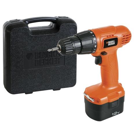 Furadeira/Parafusadeira Black Decker CD121K, Bateria 12V, Velocidade Variavel Reversivel - Bivolt - Blackdecker Menor preço em Furadeira/Parafusadeira Black Decker CD121K, Bateria 12V, Velocidade Variavel Reversivel - Bivolt - Blackdecker