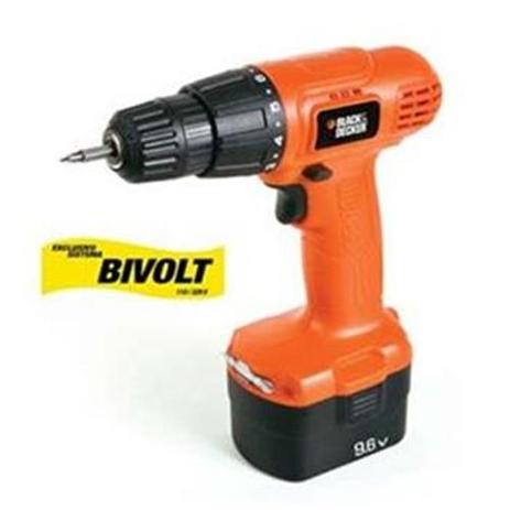 Furadeira/Parafusadeira BlackDecker à Bateria Bivolt - 9.6V Menor preço em Furadeira/Parafusadeira BlackDecker à Bateria Bivolt - 9.6V