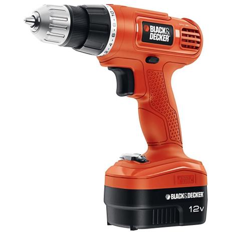 Furadeira/Parafusadeira BlackDecker à Bateria GC1200-BR 12V c/ Bolsa - Bivolt - Black e decker Menor preço em Furadeira/Parafusadeira BlackDecker à Bateria GC1200-BR 12V c/ Bolsa - Bivolt - Black e decker
