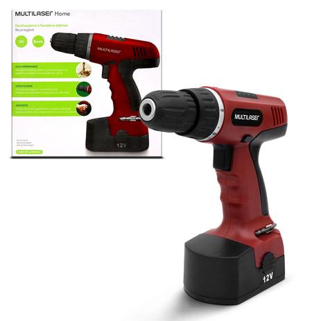 Furadeira Parafusadeira Elétrica Mandril Multilaser 3/8 10mm 550 RPM Bivolt Vermelho e Preto Trava Menor preço em Furadeira Parafusadeira Elétrica Mandril Multilaser 3/8 10mm 550 RPM Bivolt Vermelho e Preto Trava