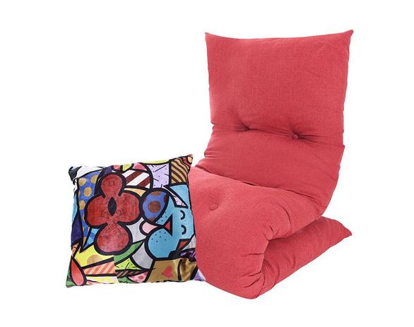 Futon Dobrável Solteiro + Almofada Decorativa - Emcompre - Bf Colchões Menor preço em Futon Dobrável Solteiro + Almofada Decorativa - Emcompre - Bf Colchões
