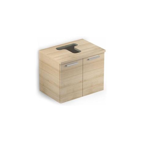 Gabinete Apoio 2 Portas 53x39 com Furos Basic Carvalho Celite Menor preço em Gabinete Apoio 2 Portas 53x39 com Furos Basic Carvalho Celite