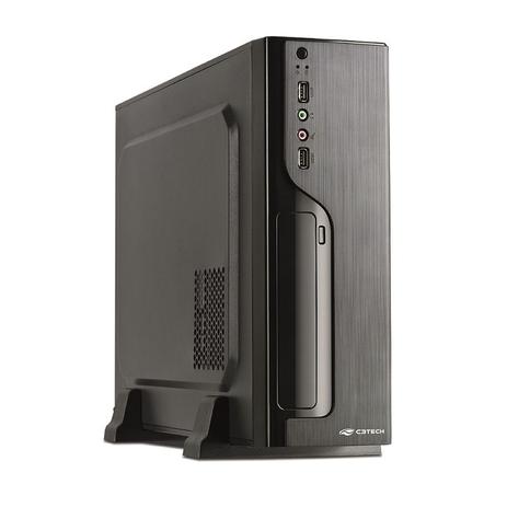 Gabinete C3Tech Slim DT-100BK Micro ATX 2 USB 2.0/3.0 Fonte 200W S/CABO Preto Menor preço em Gabinete C3Tech Slim DT-100BK Micro ATX 2 USB 2.0/3.0 Fonte 200W S/CABO Preto