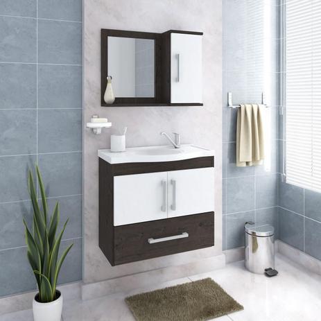 Gabinete De Banheiro 100% Mdf Atenas 65 Cm Com Espelho Cafe/Branco - Mgm é boa?