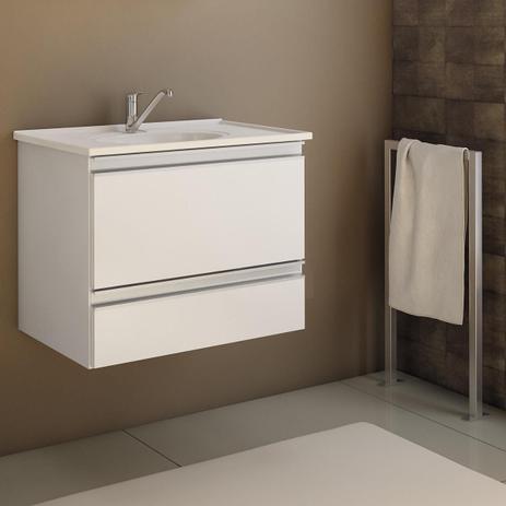 Gabinete De Banheiro 100 Mdf Messina 59 cm - Branco - Mgm Menor preço em Gabinete De Banheiro 100 Mdf Messina 59 cm - Branco - Mgm