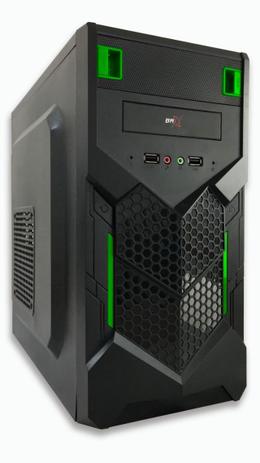 Gabinete Gamer 2B Brone P15 Preto e Verde Menor preço em Gabinete Gamer 2B Brone P15 Preto e Verde