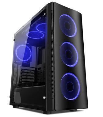 Gabinete Gamer ATX W1 Blue c/ 4 Cooler Fan - Liketec Menor preço em Gabinete Gamer ATX W1 Blue c/ 4 Cooler Fan - Liketec