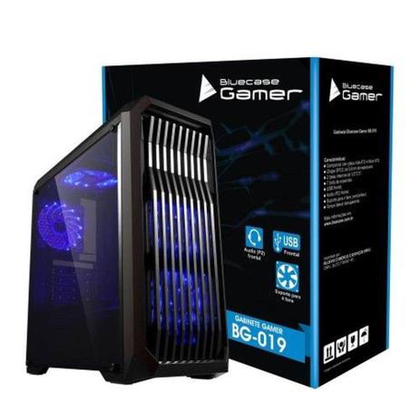Gabinete Gamer BG-019 - Bluecase Menor preço em Gabinete Gamer BG-019 - Bluecase