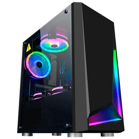 Gabinete Gamer Bluecase BG-039, Fita LED RGB, ATX, Lateral em Vidro Temperado, Preto - BG039CASE Menor preço em Gabinete Gamer Bluecase BG-039, Fita LED RGB, ATX, Lateral em Vidro Temperado, Preto - BG039CASE