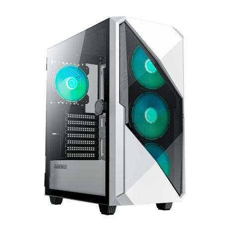 Gabinete Gamer Branco Argb Vidro Gamemax Revolt Menor preço em Gabinete Gamer Branco Argb Vidro Gamemax Revolt