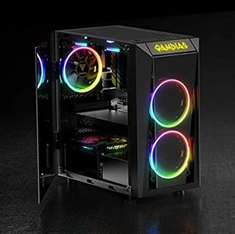 Gabinete Gamer Gamdias Talos E1 Mid Tower Rgb Com Fan Vidro Menor preço em Gabinete Gamer Gamdias Talos E1 Mid Tower Rgb Com Fan Vidro