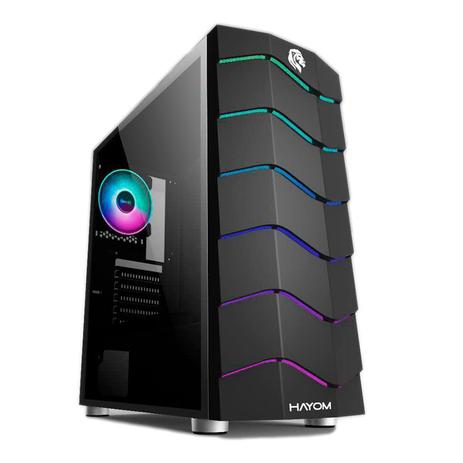 GABINETE GAMER HAYOM GB1711, Mid Tower, Lateral em Vidro Temperado, S/ Fan é ruim? GABINETE GAMER HAYOM GB1711, Mid Tower, Lateral em Vidro Temperado, S/ Fan é boa?