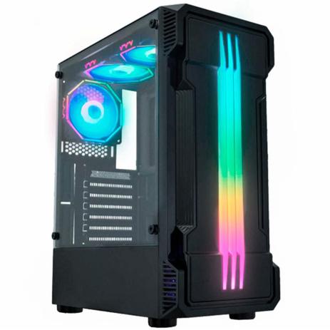 Gabinete Gamer K-Mex Bifrost 2 - Lateral em Vidro Temperado - LED RGB - CG-01KB Menor preço em Gabinete Gamer K-Mex Bifrost 2 - Lateral em Vidro Temperado - LED RGB - CG-01KB