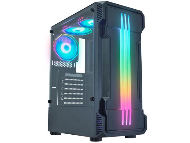 Gabinete Gamer k-mex Bifrost II CG-01KB - RGB ATX Preto Menor preço em Gabinete Gamer k-mex Bifrost II CG-01KB - RGB ATX Preto