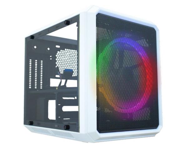Gabinete Gamer K-Mex Microcraft VI CG-06RC - RGB 1 FAN Branco Menor preço em Gabinete Gamer K-Mex Microcraft VI CG-06RC - RGB 1 FAN Branco
