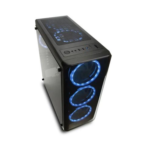 Gabinete Gamer Modoc Painel Lateral Temperado Preto Warrior Menor preço em Gabinete Gamer Modoc Painel Lateral Temperado Preto Warrior