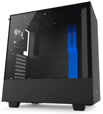 Gabinete Gamer NZXT H500 BLACK/BLUE MID-TOWER ATX Vidro Temperado CA-H500B-BL Menor preço em Gabinete Gamer NZXT H500 BLACK/BLUE MID-TOWER ATX Vidro Temperado CA-H500B-BL