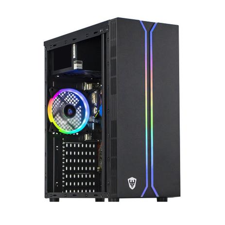 Gabinete Gamer Sate 1 Cooler Fan RGB Preto com Lateral em Acrílico K877 é boa?