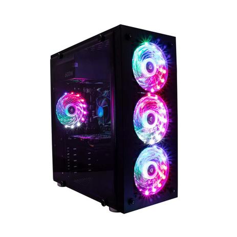 Gabinete Gamer Vortex Oex Gh100 4 Coolers Rgb Painel Lateral Menor preço em Gabinete Gamer Vortex Oex Gh100 4 Coolers Rgb Painel Lateral