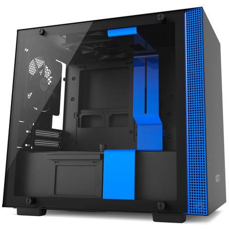 Gabinete h200 black/blue - mini-itx - painel de vidro temperado - em aço - ca-h200b-bl - Nzxt Menor preço em Gabinete h200 black/blue - mini-itx - painel de vidro temperado - em aço - ca-h200b-bl - Nzxt
