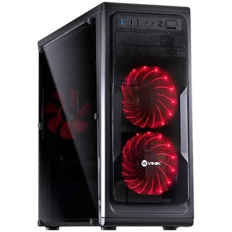 Gabinete Mid Tower VX Gaming Guardian Full 02 Fan Frontal 120MM LED Vermelho GRDPTOVM2FCA - Vinik Menor preço em Gabinete Mid Tower VX Gaming Guardian Full 02 Fan Frontal 120MM LED Vermelho GRDPTOVM2FCA - Vinik