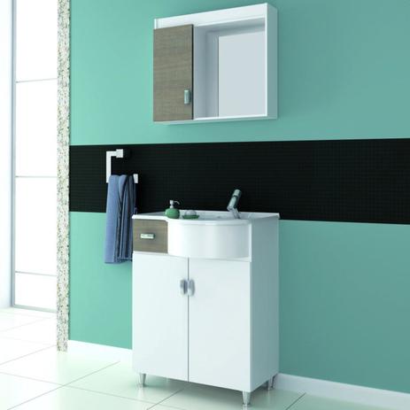 Gabinete para Banheiro com Espelheira Balcony Kit 065 Curvo (Não acompanha torneira) Branco/Linho/Branco é boa?