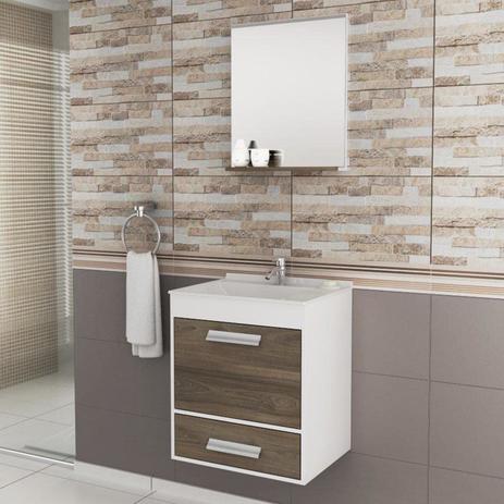 Gabinete para Banheiro com Espelheira Balcony UP (Não acompanha torneira e acessórios) Branco/Merlot Menor preço em Gabinete para Banheiro com Espelheira Balcony UP (Não acompanha torneira e acessórios) Branco/Merlot