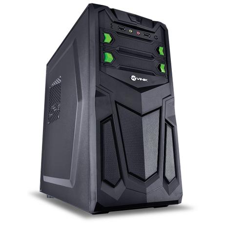 Gabinete PC Gamer Vinik Blazing V2 2 Baias Preto com Verde 25334 Menor preço em Gabinete PC Gamer Vinik Blazing V2 2 Baias Preto com Verde 25334
