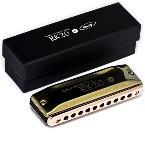 Gaita Hering Custom Shop Diatônica Rk Dourada C Dó Rk201c + Case Menor preço em Gaita Hering Custom Shop Diatônica Rk Dourada C Dó Rk201c + Case